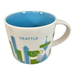 Starbucks YAH Seattle 14 oz City Mug Blue Interior 2015 Retired